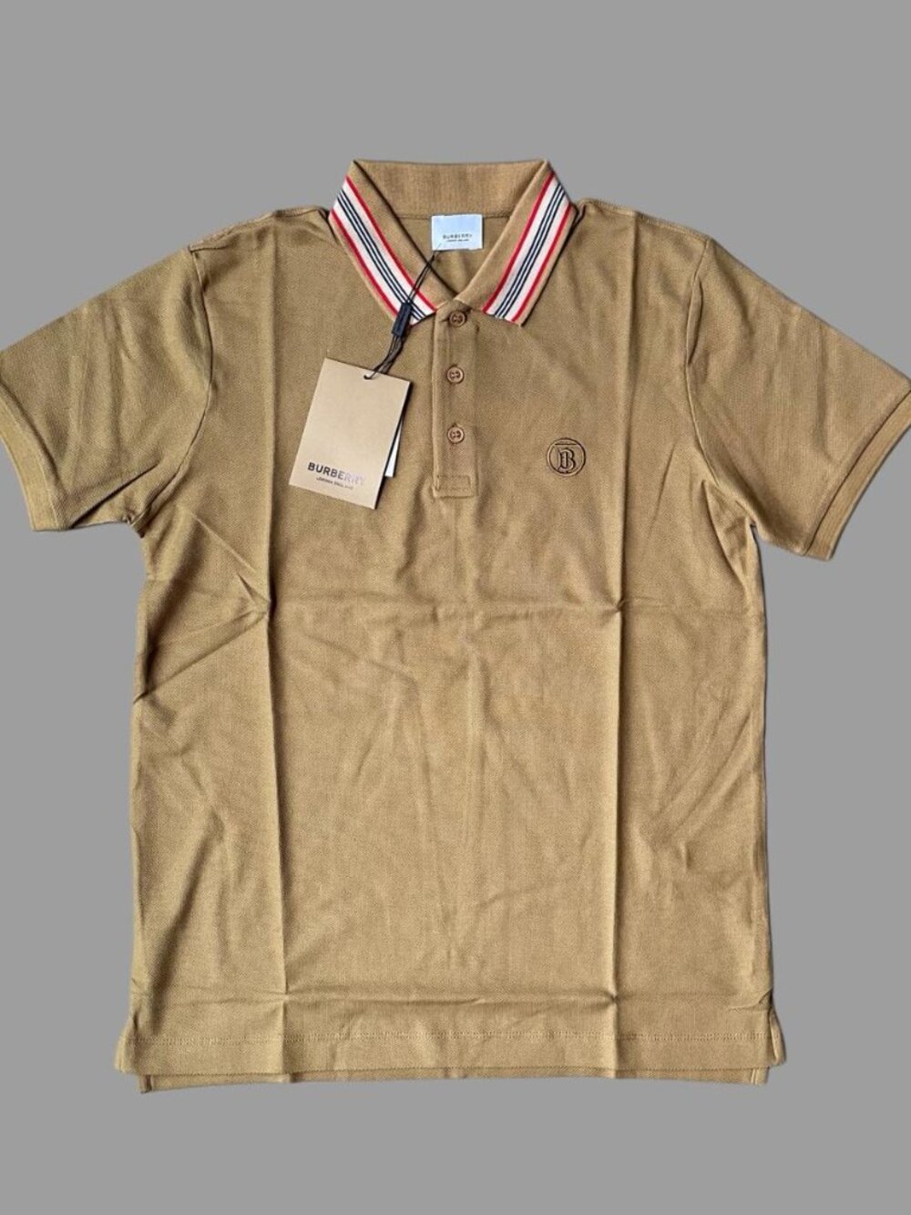 Burberry Men's Brown Cotton Polo Shirt XLarge